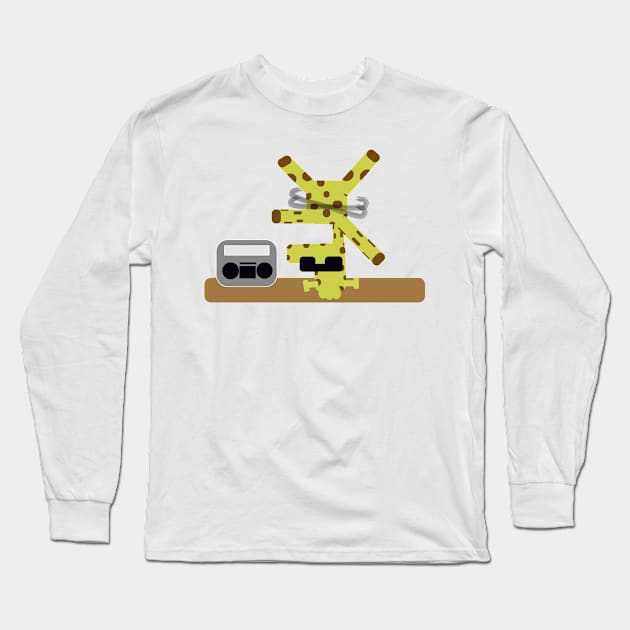 Giraffe Breakdancer Long Sleeve T-Shirt by KDEE Services